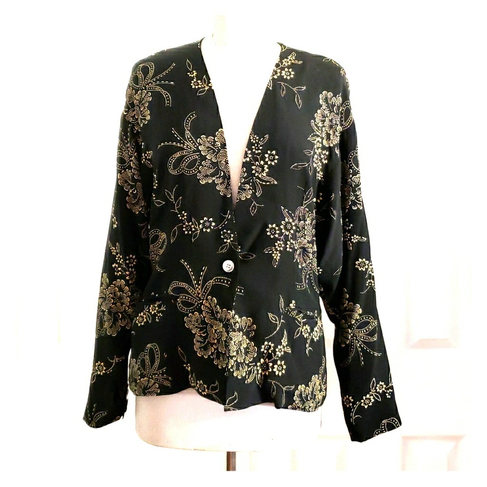 Ralph Lauren 100% Silk blouse Career Top sz 8